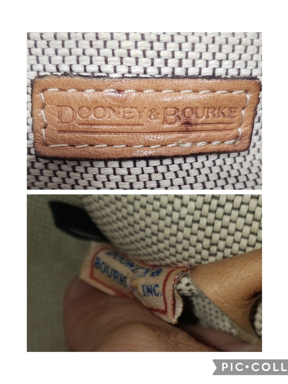 DOONEY & BOURKE Ostrich Embossed Leather Shoulder Satchel Set In Peanut - Picture 13 of 16